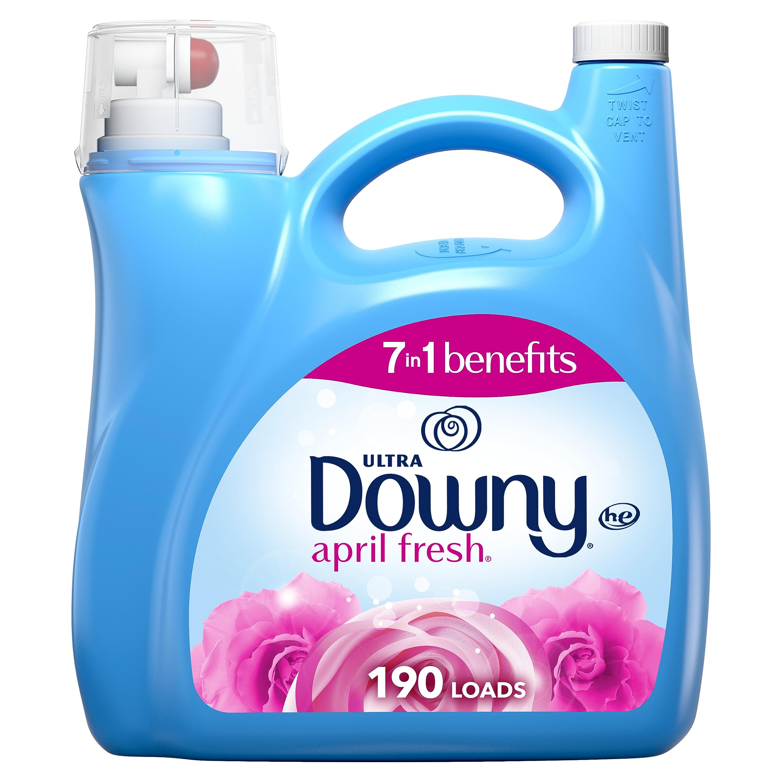 Downy Ultra Laundry Liquid Fabric Softener (Fabric Conditioner), April Fresh, 140 fl oz, 190 Loads