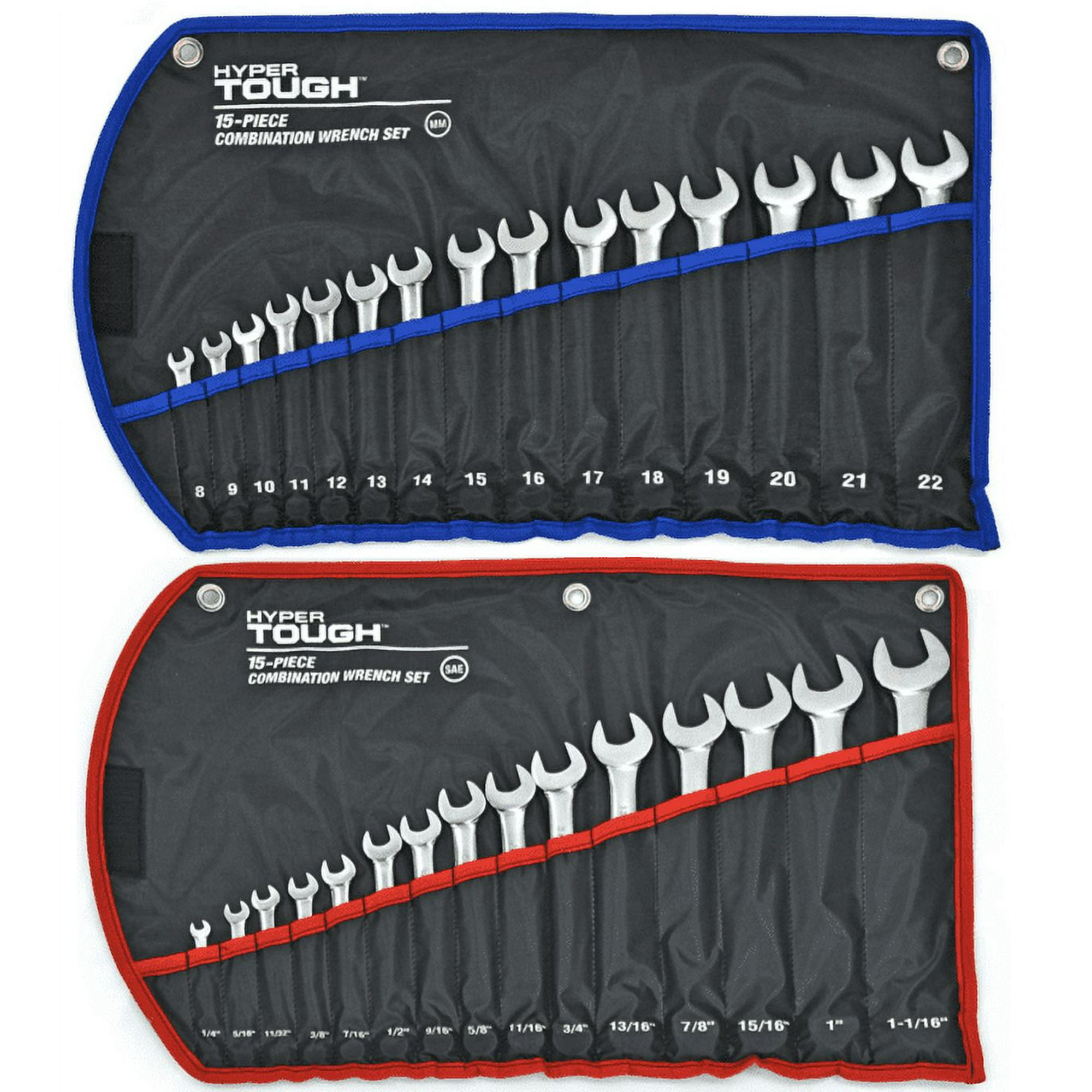 Hyper Tough 30-Piece Metric and SAE Combination Wrench Set $40