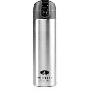 17-Oz GSI Outdoors MicroLite 500 Flip Vacuum Water Bottle (Red) $11.75 & More at REI w/ Free Store Pickup