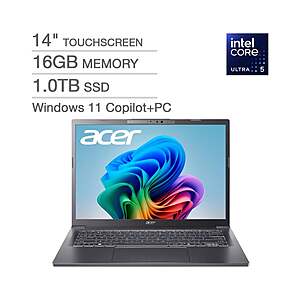 $500 Costco, Acer Aspire 14" - Intel Core Ultra 5 226V – WUXGA (1920 x 1200) Touchscreen Display - 16GB RAM - 1TB SSD