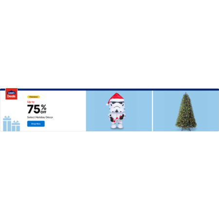 Lowe's Christmas Decorations 75% off