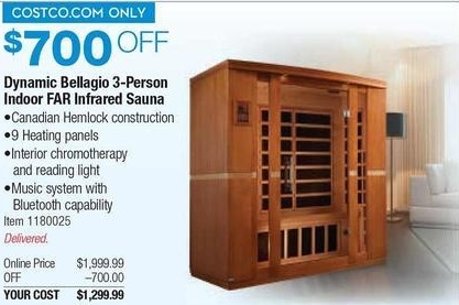 Costco Wholesale Black Friday: Dynamic Bellagio 3-Person Indoor FAR ...