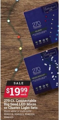 Ace Hardware Black Friday 270 Ct Connectable Cluster Led Light Set Multi Color For 19 99