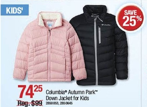 Cabela S Black Friday Columbia Boys Autumn Park Down Jacket For 74 25