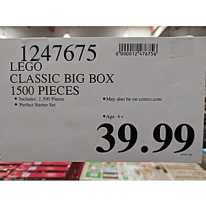 COSTCO - Lego Creator box with 1500 pieces - $39.99 : r/legodeal