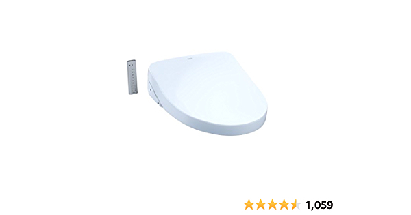 TOTO SW3056#01 S550E Electronic Bidet Toilet Seat with Cleansing Warm, Nightlight, Auto Open and Close Lid, Instantaneous Water Heating, and EWATER+, Elongated Contempora - $819.30