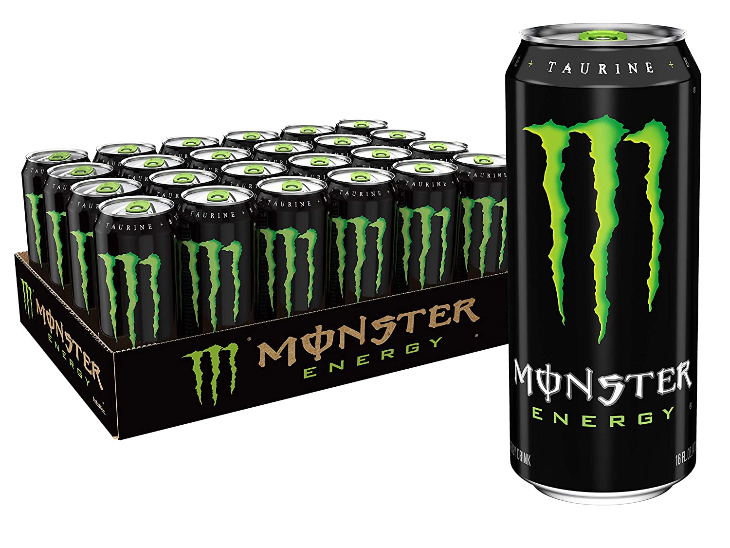 Monster Energy Drink, Green, Original, 16 Ounce (Pack of 24) $25.32