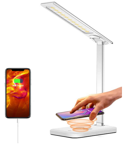 LED Desk Lamp 3 Lighting Modes 6 Brightness Levels Wireless Charging Desk lamp - $14.84 + free shipping