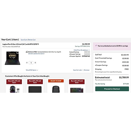Save 38% on Lenovo Legion Pro 5i