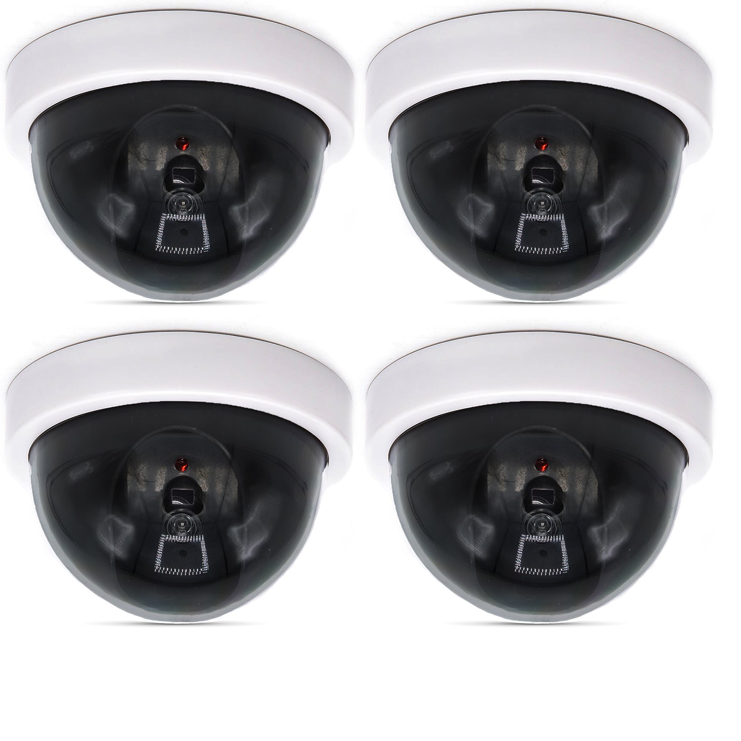 Fake Security Dummy Cctv Dome Camera With Flashing Red Led
