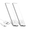 Under Cabinet Lighting Wireless 2 Pack, LED Closet Lights Motion Sensor Light Indoor Rechargeable Battery Operated Stick on Under Counter Lights $10.49