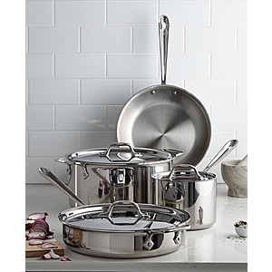 All-Clad D3 Stainless Steel Cookware Set, Exclusively at Macy's, 7 Piece - STAINLESS $349.99