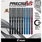 Pilot Precise V5 Extra Fine Point Premium Rolling Ball Pen, Assorted Colors, 10 Pack $4.91 - Free Shipping for Plus members