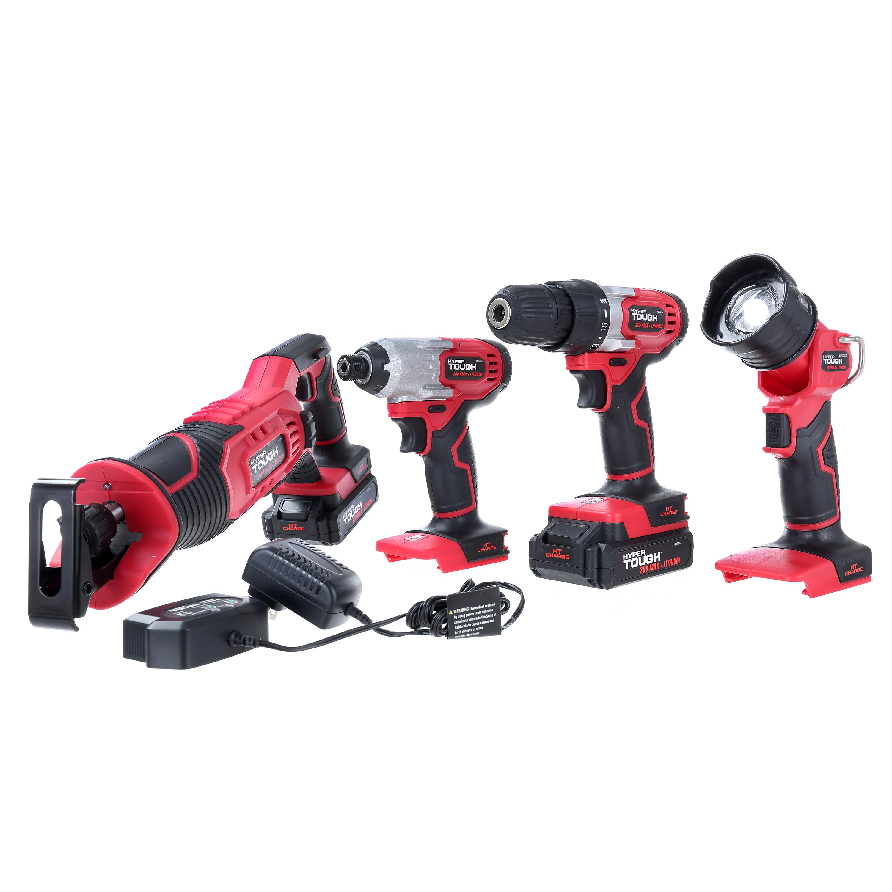 Hyper Tough Ht 20 Volt 4 Tool Combo Kit Aq90146g Ymmv 50