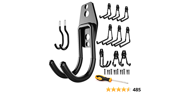 12 pack Garage Hooks,10 Double Hooks + 2 Bike Hooks $20.99 - $20.99