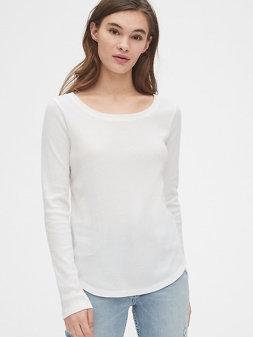 Waffle Scoopneck T-Shirt $3.99