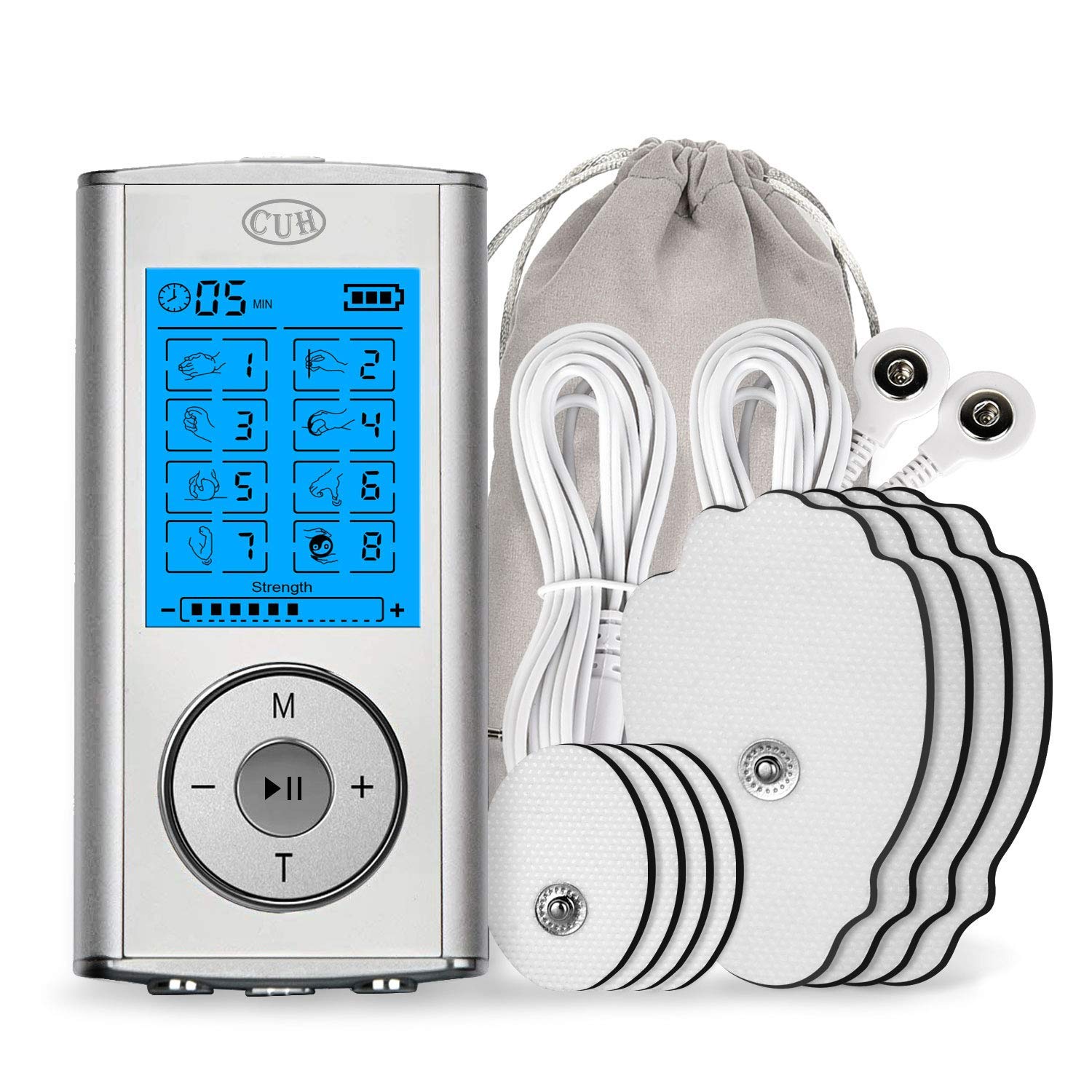 Rechargeable TENS Unit 8 Modes with 8 Pads Portable Electronic Pulse Massager $18 97