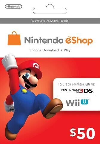 Nintendo $50 USD eShop Cards US $41.99