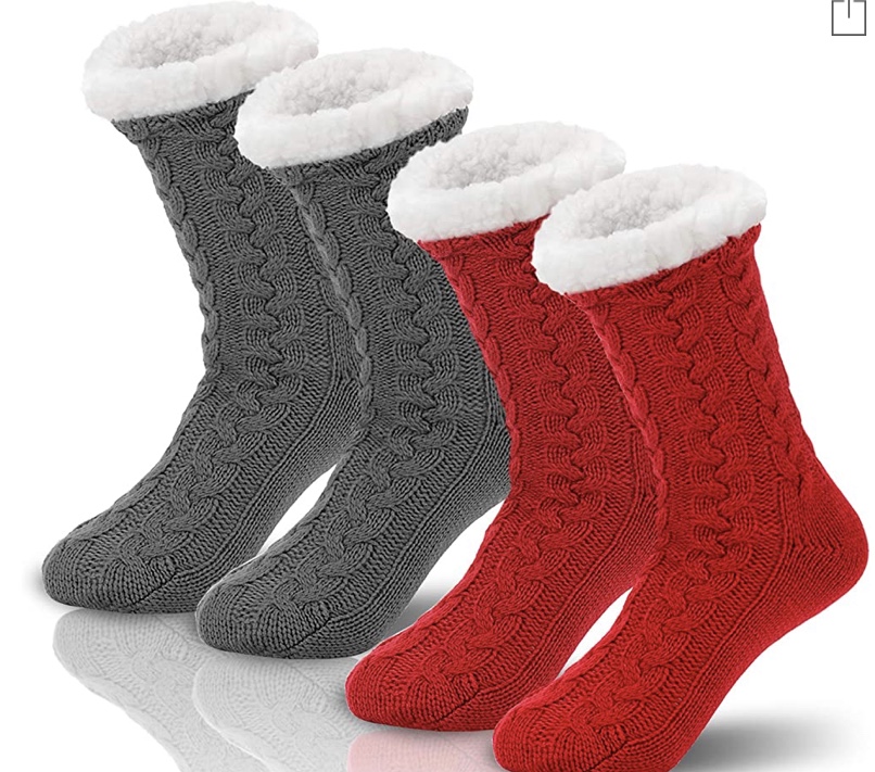 Pairs Women Fleece Lined Socks  @Amazon $11.99