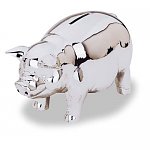 Reed &amp; Barton 6&quot; Classic Silver Piggy Bank at Boscovs for $25 + ship