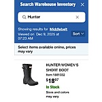 YMMV In Store Costco Hunter Women's Short Boot Wellies $18.97