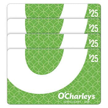 O'Charley's Four $25 E-Gift Cards - $69.99