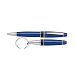 Cross Dalton Blue Lacquer with Chrome Ballpoint Pen + Mini Pen Keyring $15 with free shipping (great gift idea!)