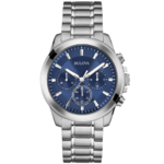 Bulova Chronograph Blue Dial Stainless Steel Men's Watch $80 + Free Shipping