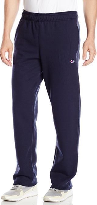 champion powerblend open bottom pant