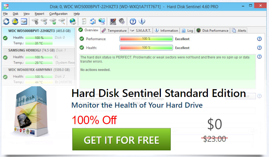 Hard Disk Sentinel Standard Edition - FREE on Sept 7th & 8th (extended)