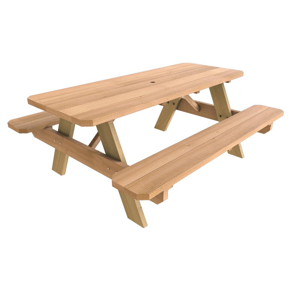 28 In X 72 In Wood Picnic Table For 49 98 At Home Depot