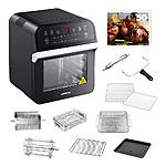GoWISE USA 12.7 Qt. Black Rotisserie Oven and Air Fryer with Recipe Book at HomeDepot for $109.99