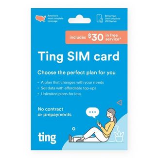 Ting Mobile sim kit with $30 service credit: $1 at Target