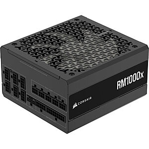 CORSAIR RM1000x 1000W 80 Plus Gold 완전 모듈식 ATX 전원 공급 장치(블랙) $119.99