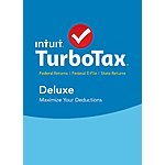 $25 TurboTax Deluxe 2015 Federal + State Taxes + Fed Efile Tax Preparation Software (PC Download)