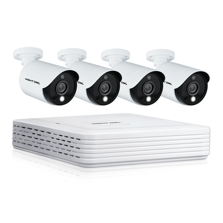 Night Owl Wired 4 Channel DVR with Pre-Installed 1TB Hard Drive and (4) 1080p HD Wired Spotlight Cameras - $74 > Now in store only YMMV