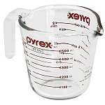 Pyrex Prepware 2-Cup Measuring Cup, Clear with Red Measurements $4.98 &amp; eligible for free shipping with Amazon Prime