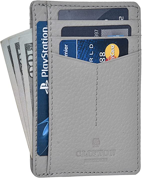 Clifton Heritage Mens Leather RFID Blocking 7-Slot Trifold Wallet