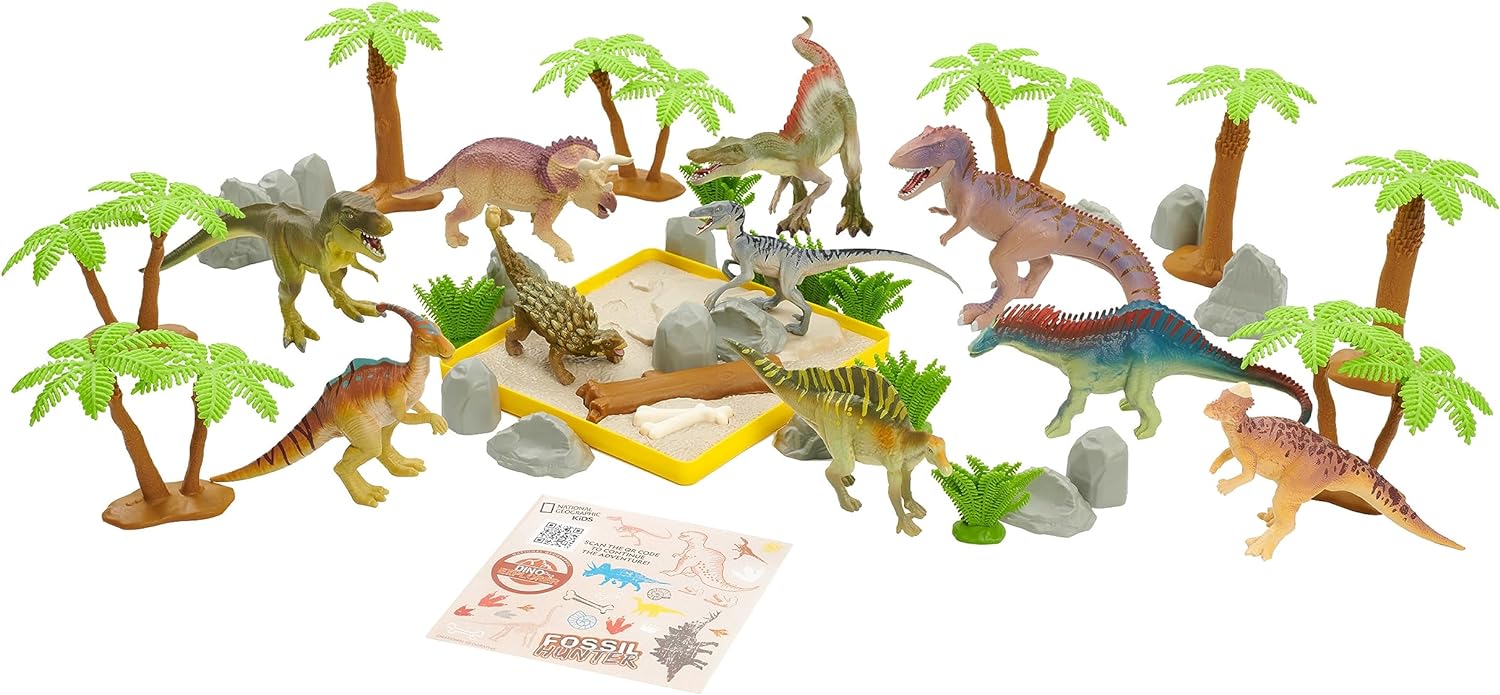 42-Pc Just Play National Geographic Kids Tub of Realistic Dinosaur Toy  Figures​