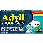 160-Count Advil Liqui-Gels Minis Pain Reliever and Fever Reducer 2 for $16.20 w/ S&amp;S + Free S&amp;H