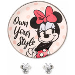 Disney Minnie Mouse Crystal Stud Earrings in Sterling Silver w/ Trinket Dish $14.95 + Free Store Pickup
