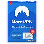 1-Year NordVPN Standard VPN & Cybersecurity Software Subscription (6 Devices) $25 (Email Delivery)