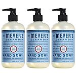 3-Pack 12.5-Oz Mrs. Meyer's Clean Day Liquid Hand Soap (Rain Water) $9 w/ Subscribe &amp; Save