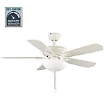 Up to 50% Off Ceiling Fans: 44" Hampton Bay Wellston II w/ Light Kit $45 &amp; More + Free Shipping
