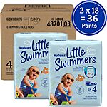 2-Pack 18-Count Huggies Little Swimmers Disposable Swim Diapers (Size 4) $10.20 &amp; More w/ Subscribe &amp; Save