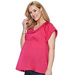 Kohl's Cardholders: Maternity a:glow Textured Satin Top (various colors) $2.50 &amp; More + Free S&amp;H