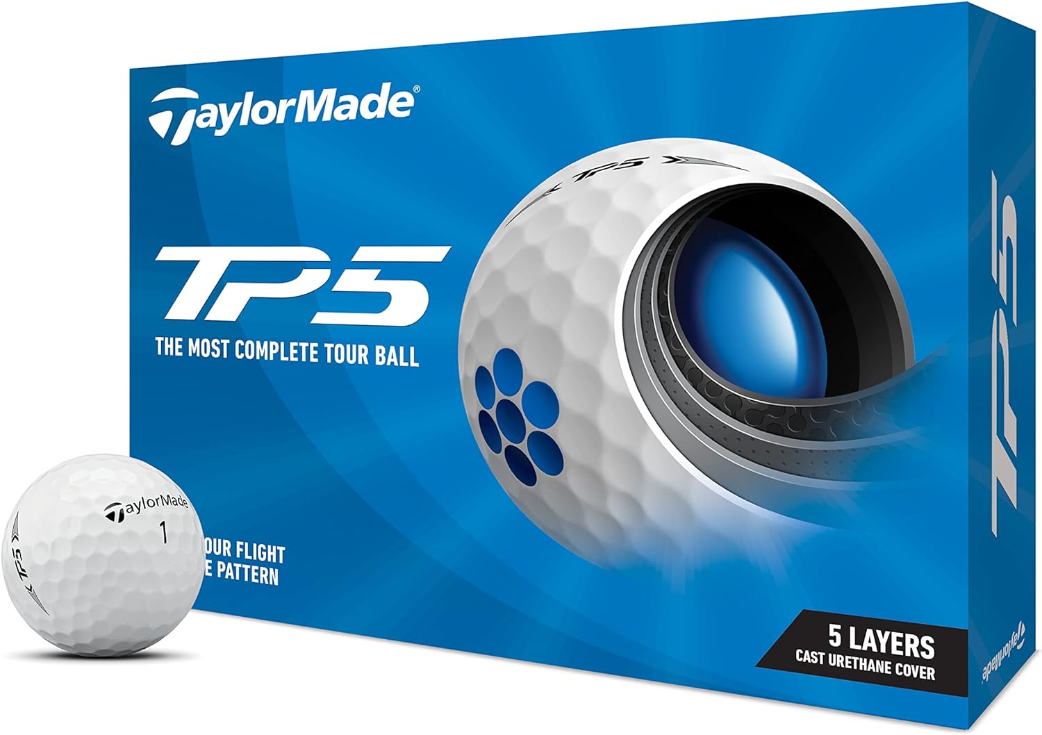 12-Count TaylorMade 2021 TP5 Golf Balls $33.10