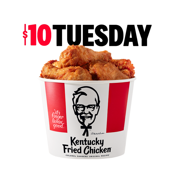 Select KFC Restaurants 8Piece Fried Chicken Bucket (Drums & Thighs)