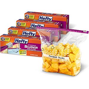 $10.95*: 120-Count 1-Gallon Hefty Slider Storage Calendar Bags at Amazon