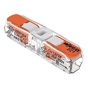 60-Pack WAGO 1-Port Lever Wire Connectors (Transparent) <img src=